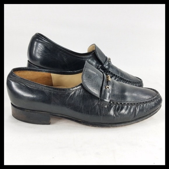 Barker Shoes Black Slip On Loafer Leather Moc Toe Horsebit Mens Sz 8.5 England - Picture 15 of 15
